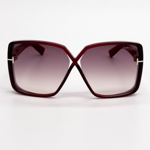 NEW TOM FORD SUNGLASSES YVONNE TF1117 66G RED WOMEN FT1117 66G